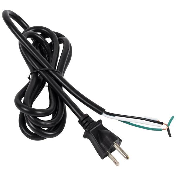 6' Black Electrical 18/3 SJT Cord